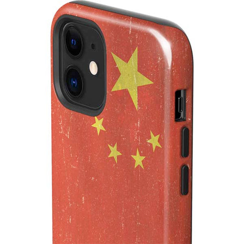 Chinese Flag Distressed iPhone 12 Impact Case